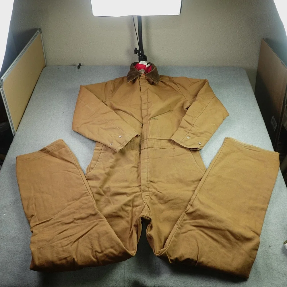 Walls Coveralls Mens Large Tall Brown Blizzard Pruf Workwear Insulated USA